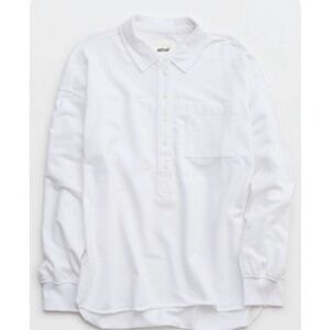 Aerie Take It Easy Popover Polo Sweatshirt